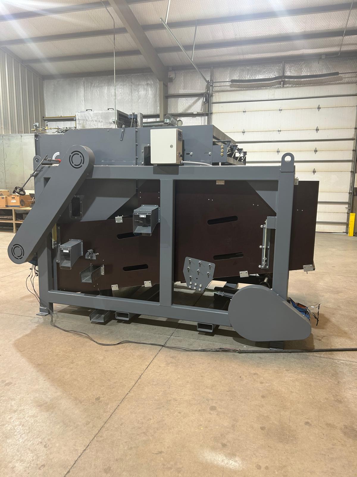 Crippen industrial air-screen seed cleaning machine in red housing